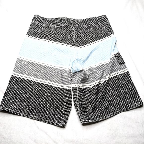 Distortion Men's Board Shorts Medium Gray Blue Swim Trunks - Picture 2 of 4